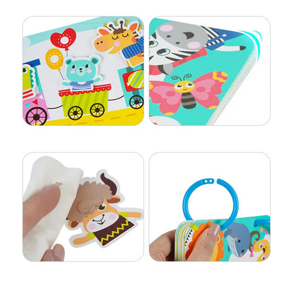 Montessori Baby Busy Book My First Quiet Book Paste Early Learning Education Toy Children Matching Game Toys for Kids 1 2 3 Year