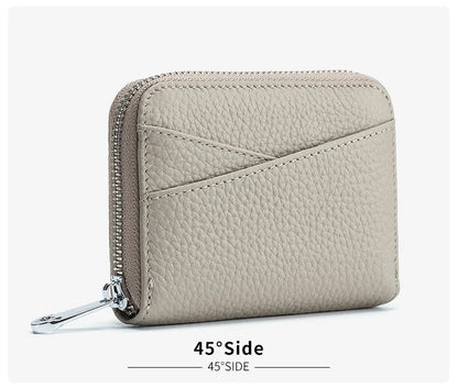 New Women Wallet Genuine Leather Card Holders Female Cowhide Wallets Fashion Small Portable Purses Cute Wallet Coin Bags Clutch