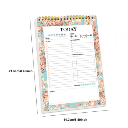 Daily Planner Pad with Schedule - 52 Sheets Daily Schedule Notepad, Spring-Bound Daily Notepad, Daily To Do List Notepad