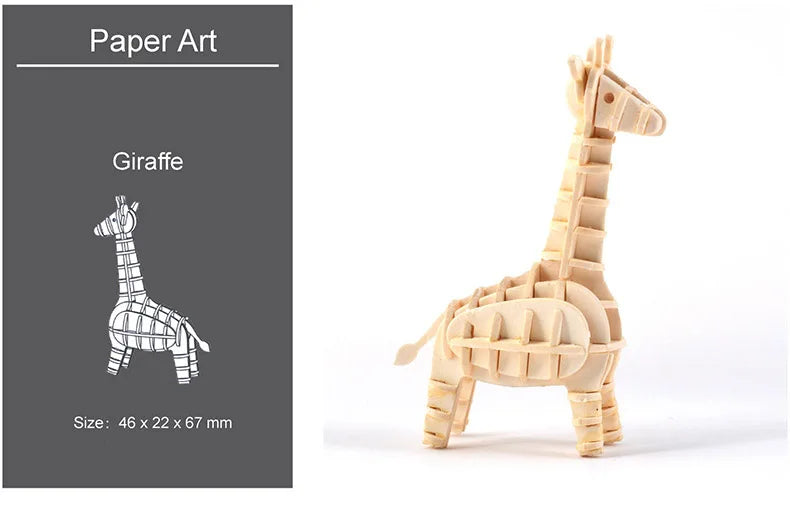 DIY Wooden Puzzle Model Animal Montessori Toys for Children Crafts Dachshund Skeleton Assembly Gifts Set for Kids Adults Teens
