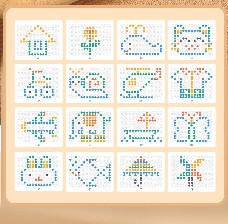 Rabbit Magnetic Drawing Board Children Drawing Board Magnetic Beads Radish Pen Graffiti Board Early Education Montessori Toy