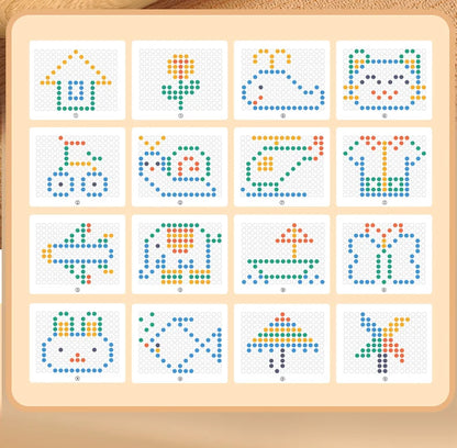 Rabbit Magnetic Drawing Board Children Drawing Board Magnetic Beads Radish Pen Graffiti Board Early Education Montessori Toy
