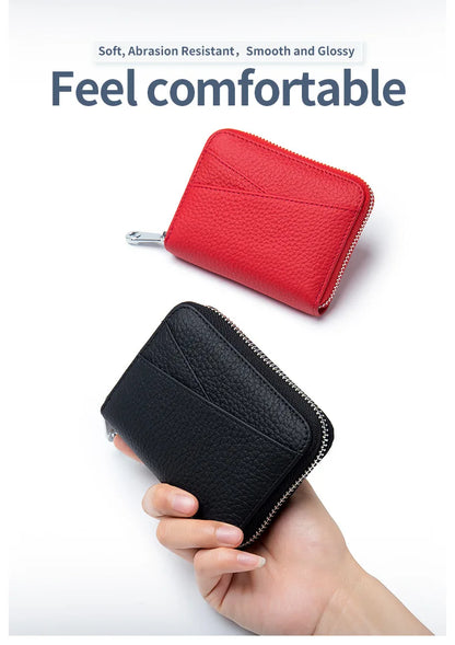 New Women Wallet Genuine Leather Card Holders Female Cowhide Wallets Fashion Small Portable Purses Cute Wallet Coin Bags Clutch