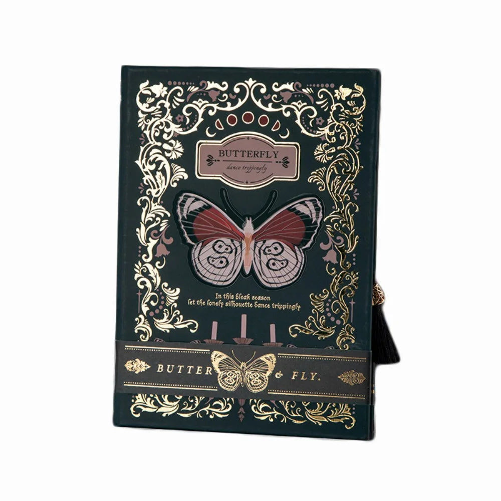 Creative Hand Ledger Gothic Butterfly Notebook Retro Stationery Diary Book Vintage Hardcover Notepad Student