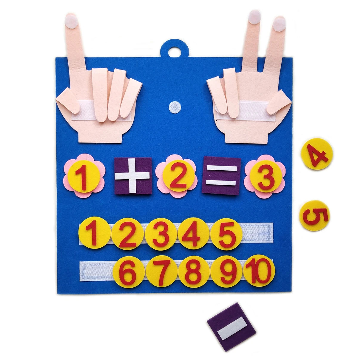 Montessori Tovddler Math Felt Board Finger Number Learning Counting Preschool Manipulatives Learning Educational Toy Travel Game