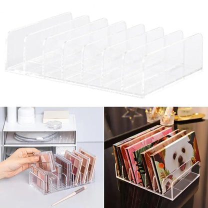 Visible Storage Tray Storage Rack with Divided Spaces Heavy Duty Desktop Organizer with 7 Compartments for Cash for Money