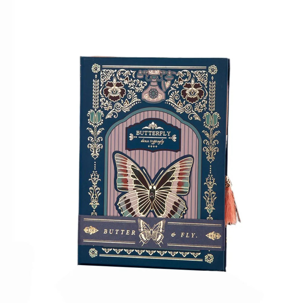 Creative Hand Ledger Gothic Butterfly Notebook Retro Stationery Diary Book Vintage Hardcover Notepad Student