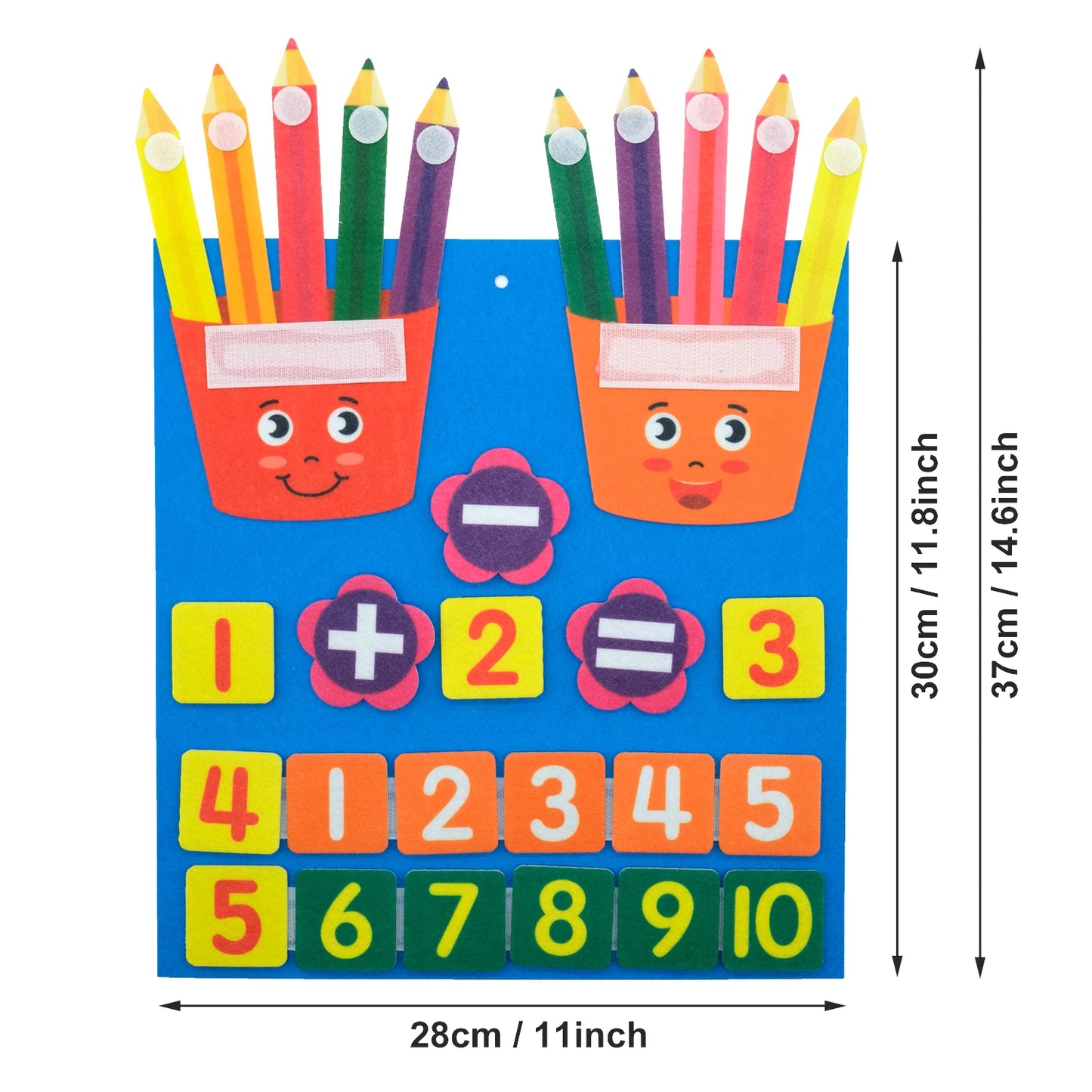 Montessori Tovddler Math Felt Board Finger Number Learning Counting Preschool Manipulatives Learning Educational Toy Travel Game