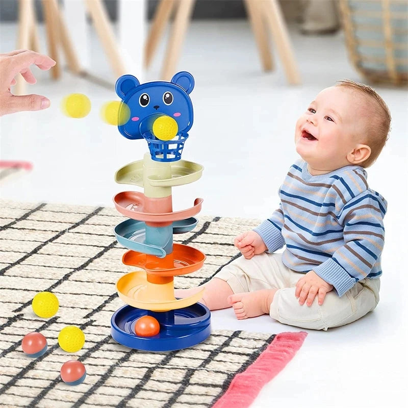 Montessori Baby Toy Rolling Ball Children Montessori Educational Games For Babies Stacking Track Baby Development Toys Children