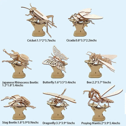 DIY Wooden Puzzle Model Animal Montessori Toys for Children Crafts Dachshund Skeleton Assembly Gifts Set for Kids Adults Teens