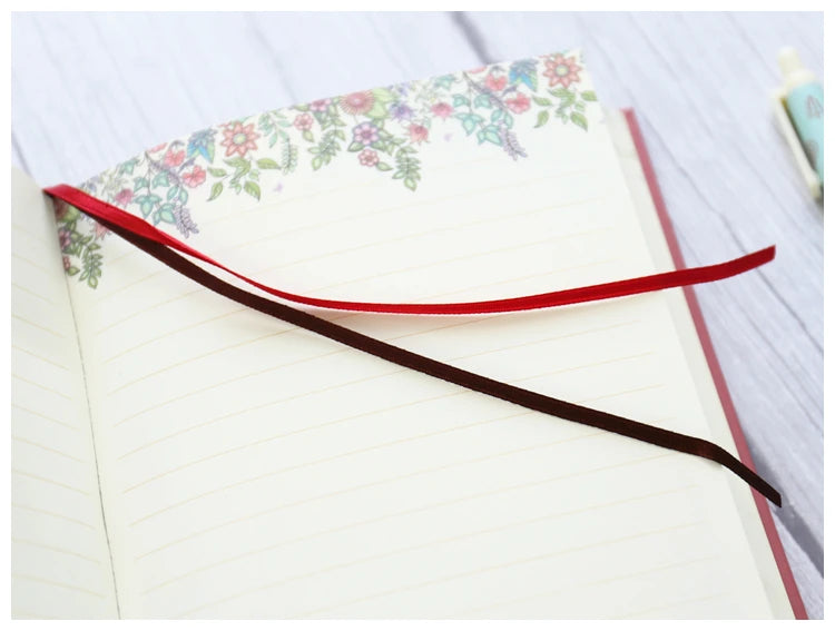 Hardcover Thick Notebook Coloring Illustrated 148 Sheets Coloring Illustrated  Beautiful Butterfly Diary Student Notepad ﻿