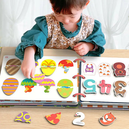 Montessori Baby Busy Book My First Quiet Book Paste Early Learning Education Toy Children Matching Game Toys for Kids 1 2 3 Year