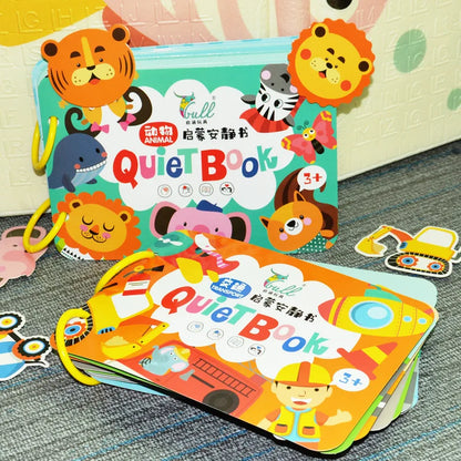 Montessori Baby Busy Book My First Quiet Book Paste Early Learning Education Toy Children Matching Game Toys for Kids 1 2 3 Year