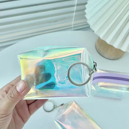 Transparent Women Coin Purse Zipper Cute Credit Card Holder Small Wallet Female Girl Lipstick Key Coin Storage Purses Pouch Bags