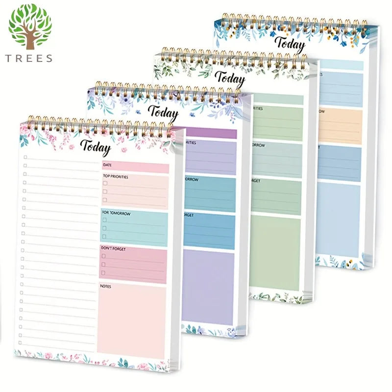 52 sheets To Do List Notepad Undated Daily Planner with Hourly Schedule for Task Management Notebook for Work