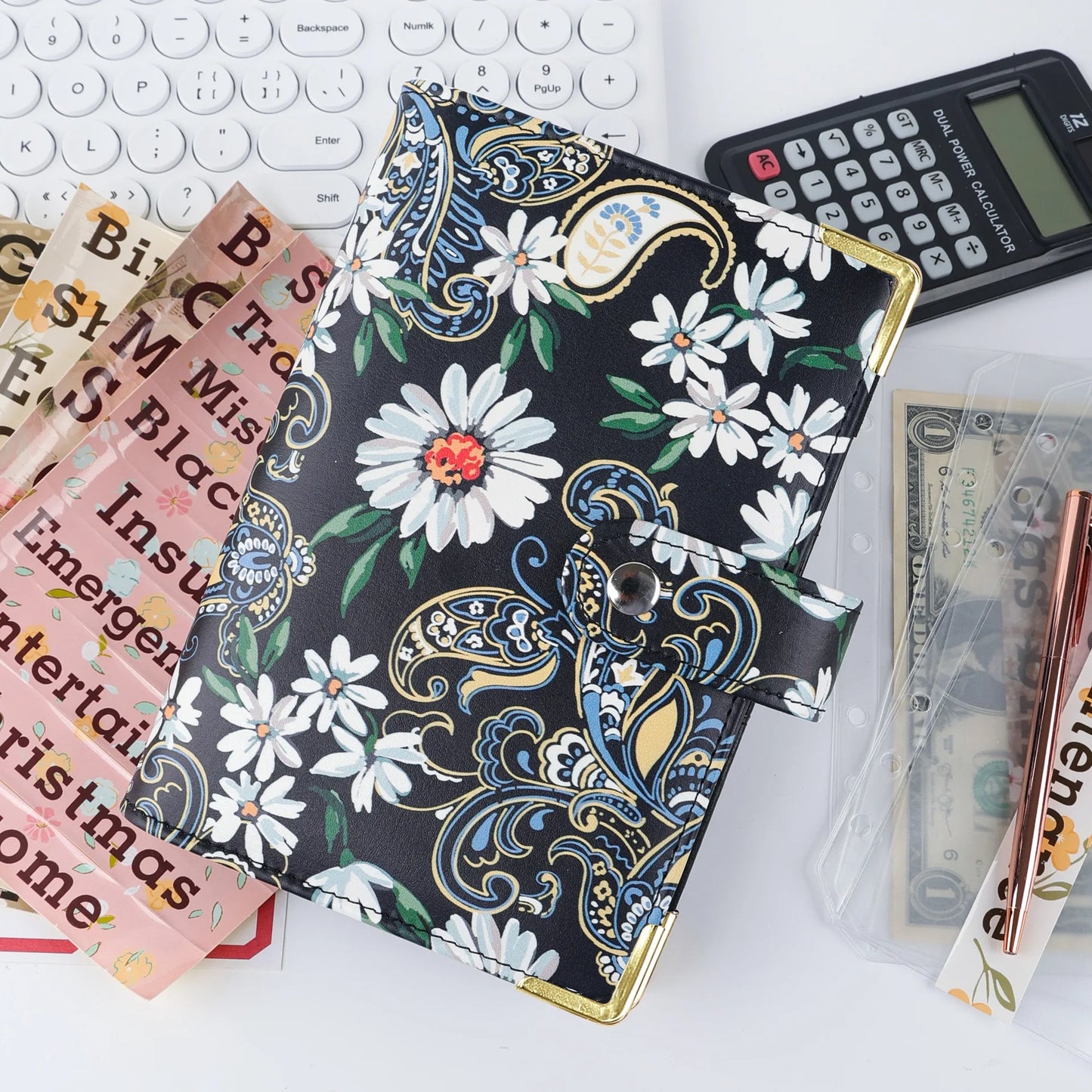 A6 Butterfly Macaroon Colorful PU Leather DIY Binder Notebook Cover Diary Agenda Planner Paper Cover School Stationery