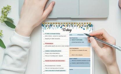 52 sheets To Do List Notepad Undated Daily Planner with Hourly Schedule for Task Management Notebook for Work