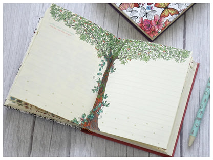 Hardcover Thick Notebook Coloring Illustrated 148 Sheets Coloring Illustrated  Beautiful Butterfly Diary Student Notepad ﻿