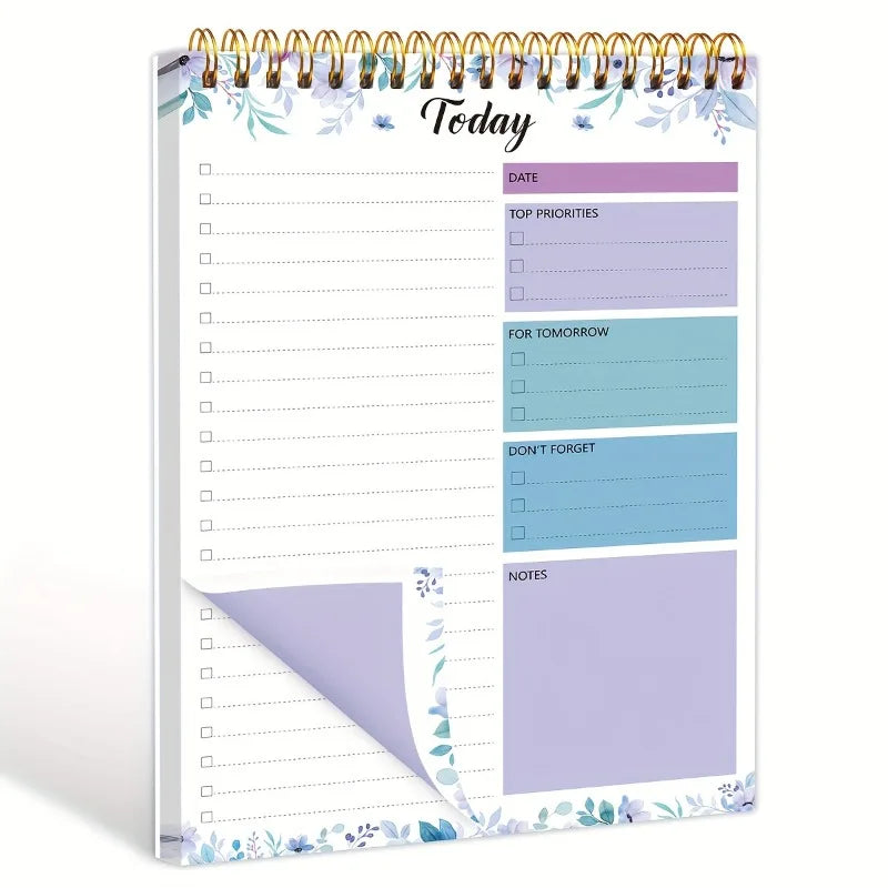 52 sheets To Do List Notepad Undated Daily Planner with Hourly Schedule for Task Management Notebook for Work