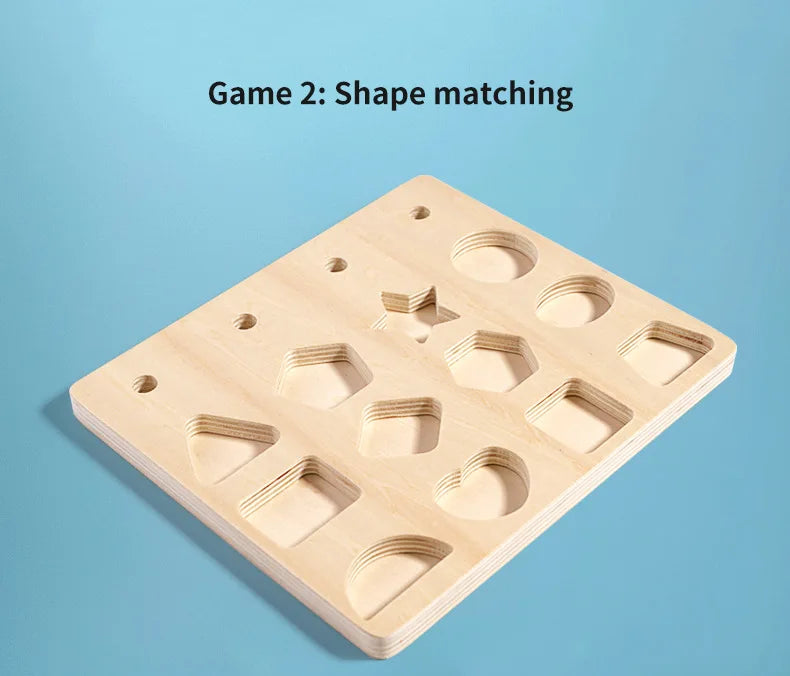 Baby Wooden Toys Threading Rope Games Matching Sorting Logic Thinking Fine Motor Montessori Educational Puzzle Toy Kid's Gifts