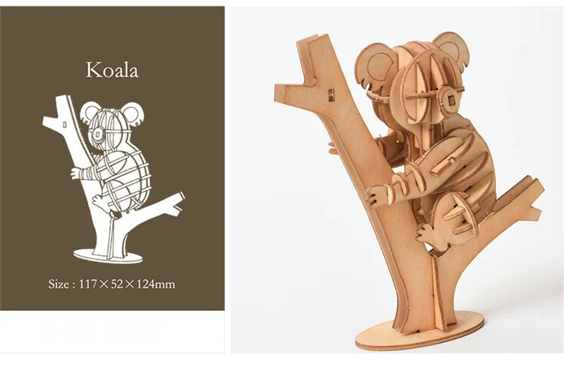 DIY Wooden Puzzle Model Animal Montessori Toys for Children Crafts Dachshund Skeleton Assembly Gifts Set for Kids Adults Teens