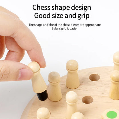 Wooden Chessboard Color Memory Chess Game Memory Concentration Training Wooden CHILDREN'S Early Education Educational Toys