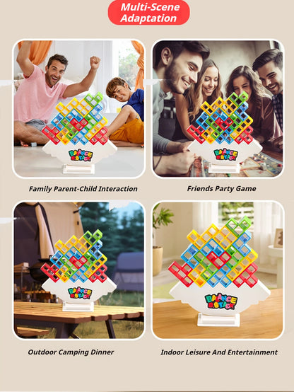 64 Kids Balance Building Blocks Toy Balance Stacked Tetra Tower Game Swing High Russian Building Blocks Stack Children Brick Toy