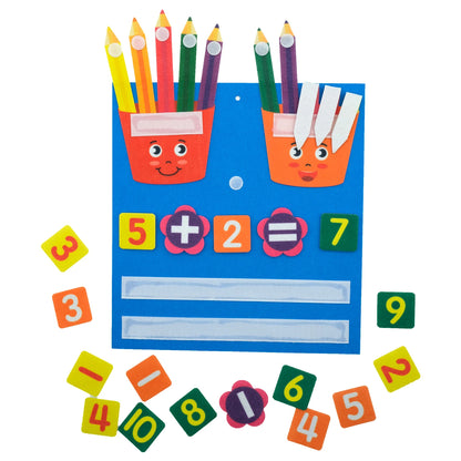 Montessori Tovddler Math Felt Board Finger Number Learning Counting Preschool Manipulatives Learning Educational Toy Travel Game