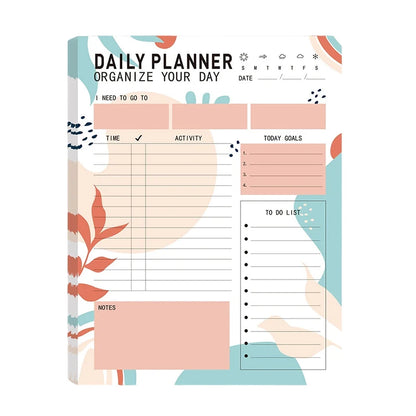 Magnetic Daily Planner Notepad 52 Sheets Tear-Off To-Do List Fridge Message Board Meal Planner Schedule Notebook for Home School