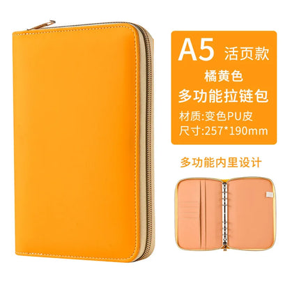 A5 Portable Zipper Notebook Cash Budget Envelope Wallet Envelopes Binder Note for Budgeting and Saving Money Only Cover