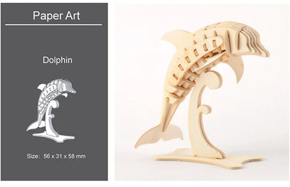 DIY Wooden Puzzle Model Animal Montessori Toys for Children Crafts Dachshund Skeleton Assembly Gifts Set for Kids Adults Teens
