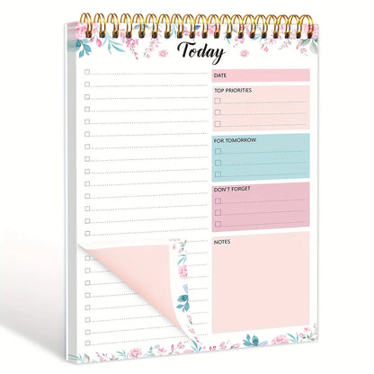 52 sheets To Do List Notepad Undated Daily Planner with Hourly Schedule for Task Management Notebook for Work