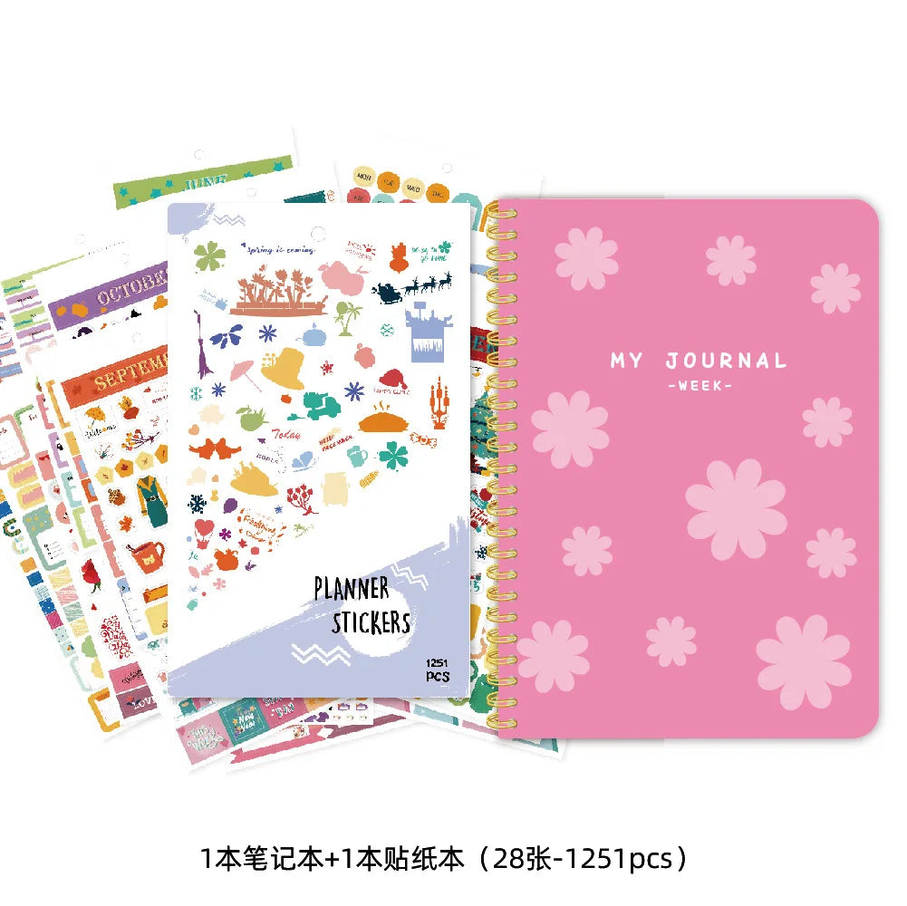 A5 Planner Journal with Daily List Habit Tracker
